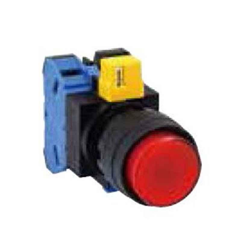 Idec 22mm 2NO 220V Round Extended Yellow illuminated Pushbutton, HW1L-M220M2Y