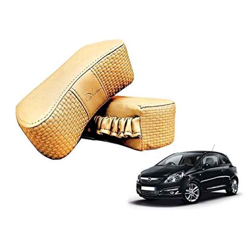 Kozdiko 2 Pcs Memory Foam Beige Luxurious Neck Rest Set for Opel Corsa, koz_34915