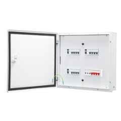 Schneider Electric Acti-9 6 Ways Double Door TPN White Distribution Board, A9HTND06