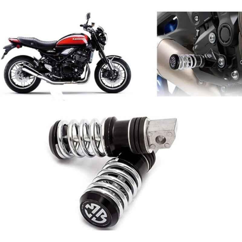 Auto Pearl 2 Pcs Steel Black Foot Rest Spring Coiled Set for Z900RS BS6