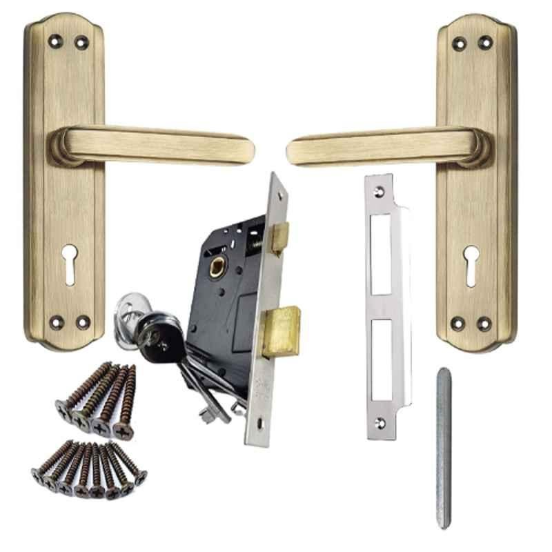Buy 7 inch Matt Antique Brass Mortise Door Lock with All Screw, Cram, 2  Keys & 6 Lever Double Stage Lock Set Online At Price ₹765
