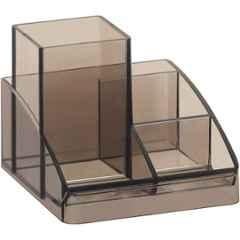 Omega Platinum Plastic Smoke Brown Pen Holder, 1707 (Pack of 5)