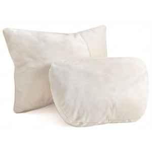 Huuso 2 Pcs Suede Velvet Beige Super Soft Car Headrest & Pillow Lumbar Support Combo for Mercedes-Benz GLS