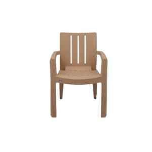 Supreme Kent Plastic Heavy Duty Plain Beige Chair with Arm (Pack of 2)