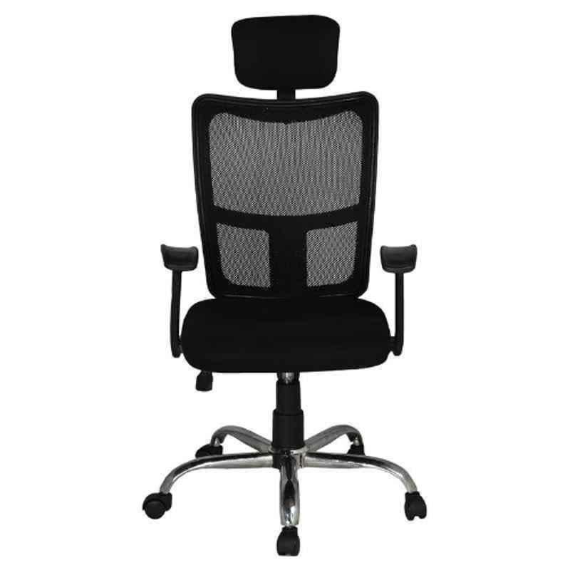 KVS India Plastic Black High Back Office Chair