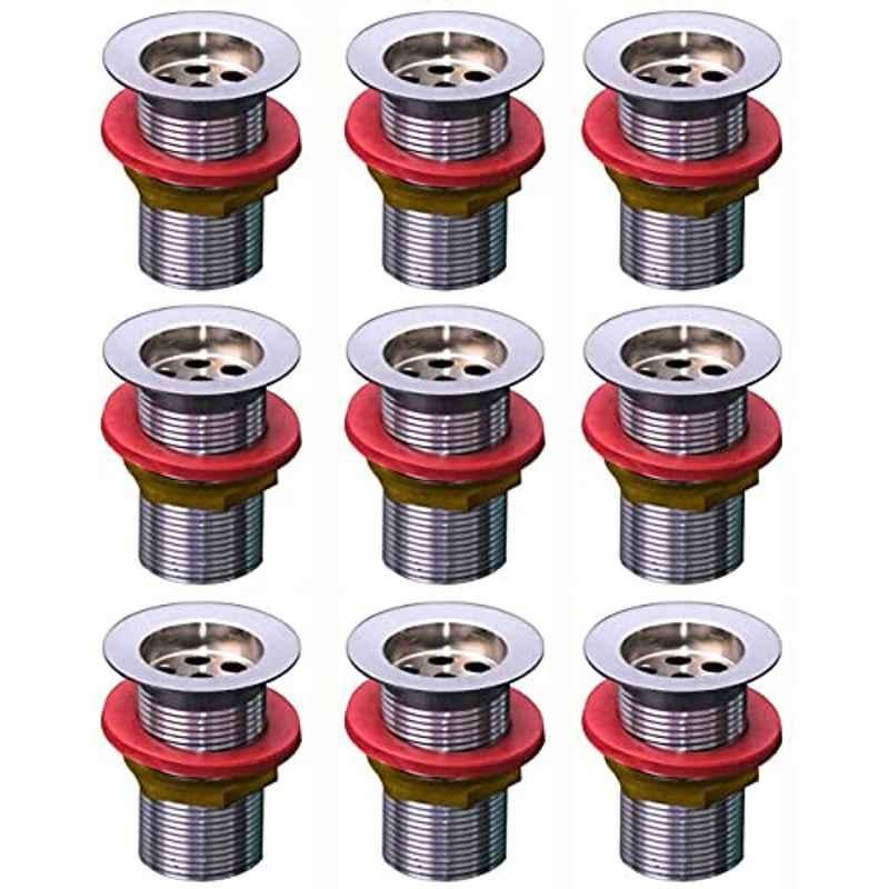 Spazio 32mm Stainless Steel Chrome Finish Full Thread Waste Coupling (Pack of 9)