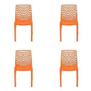 Supreme Web Orange Chairs (Pack Of 4)