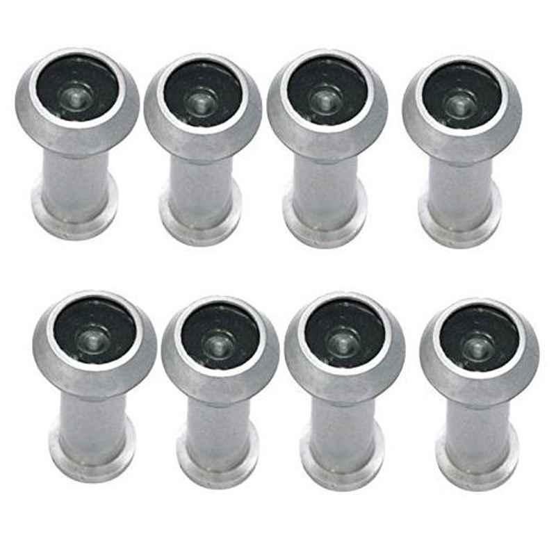 Smart Shophar 2 inch Stainless Steel Silver Vision Heavy Weight Eye View, SHA40EV-VISI-HVSL-P8 (Pack of 8)