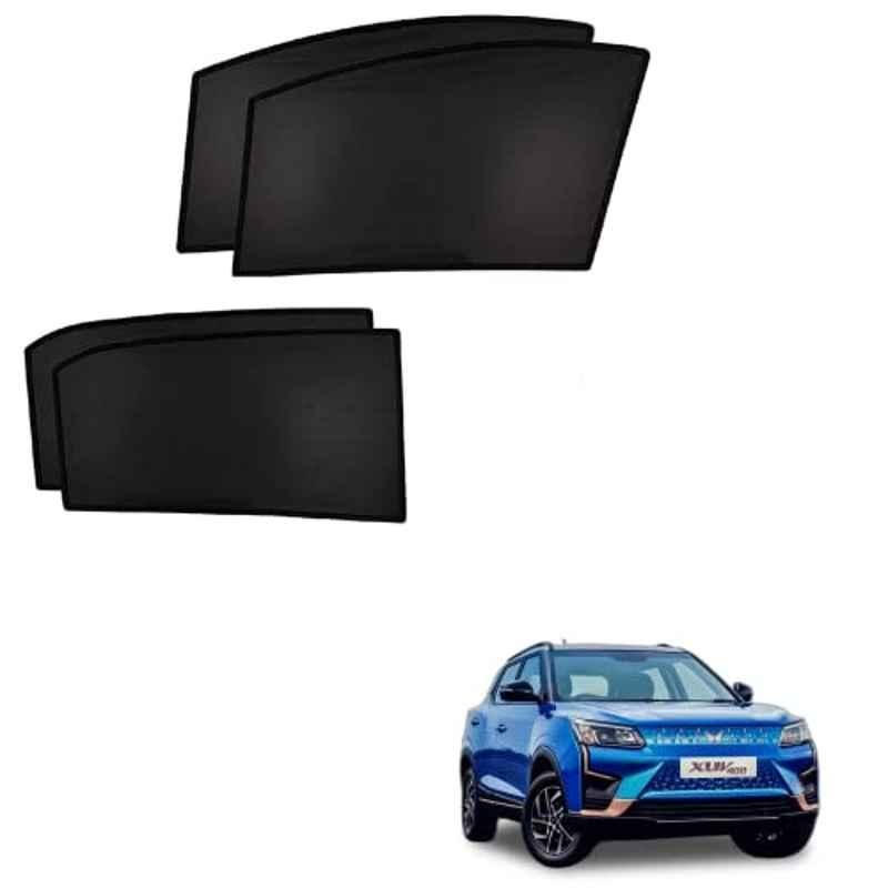 Kozdiko 4 Pcs Custom Fit Non Magnetic Curtains Mesh Car Sun Shade Set for Mahindra Xuv 400