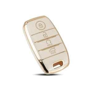 Flymaster Thermoplastic Polyurethane White TPU Car Key Cover, WHITE-TPURKE-51