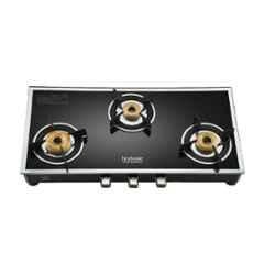 Hindware Vego 3B AI Glass Top Cooktop with 3 Brass Burner & Automatic Ignition, CT 100178
