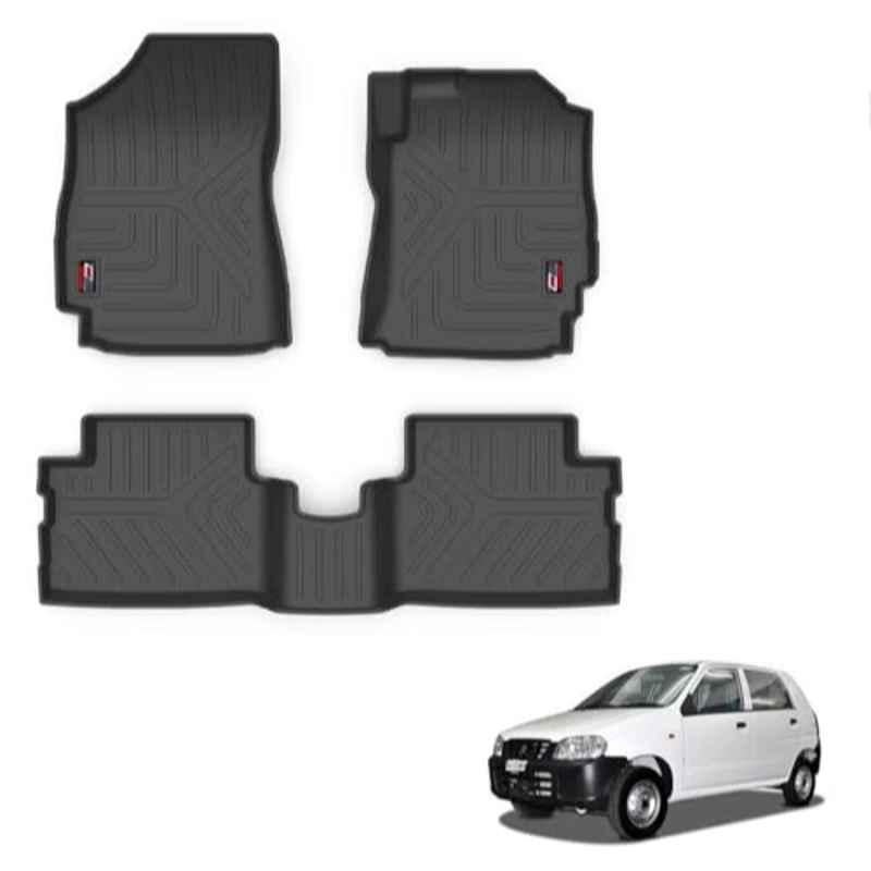 Kozdiko Thermoplastic Polyolefins 3D Life Long Car Floor Mat Set for Maruti Suzuki Alto