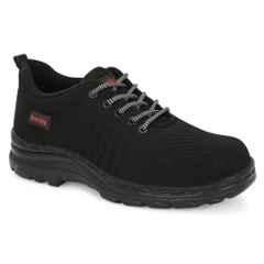 Kavacha S227 Knitted Fabric Black Steel Toe Safety Shoe, Size: 10