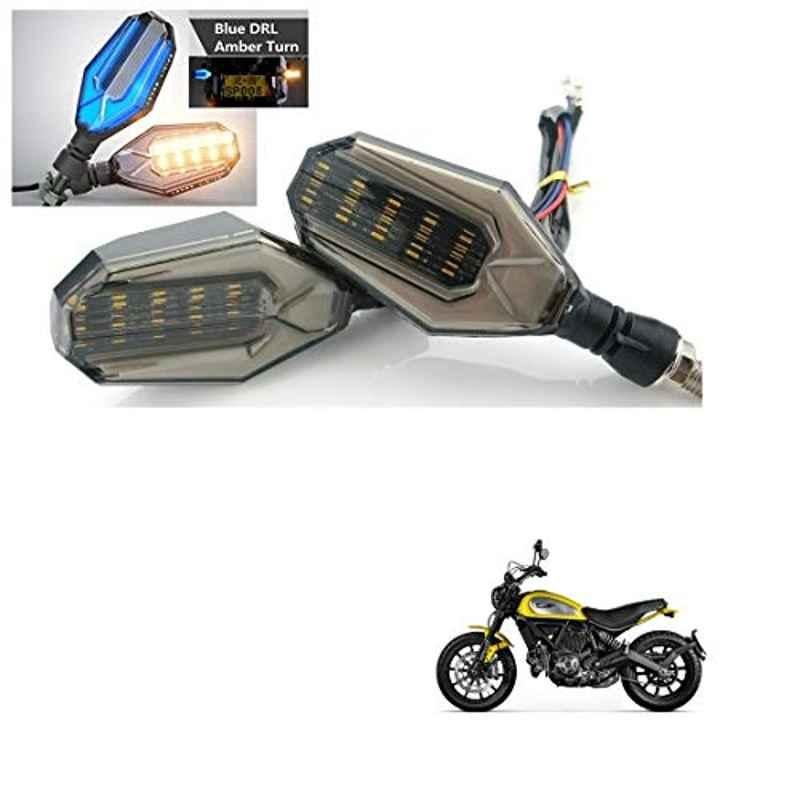 Buy Kozdiko Pcs Plastic Front Rear U Shape Dual Color DRL LED