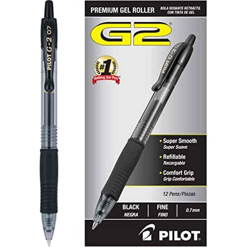 Pilot G2 12 Pcs 0.7mm Premium Black Gel Ball Pen Set