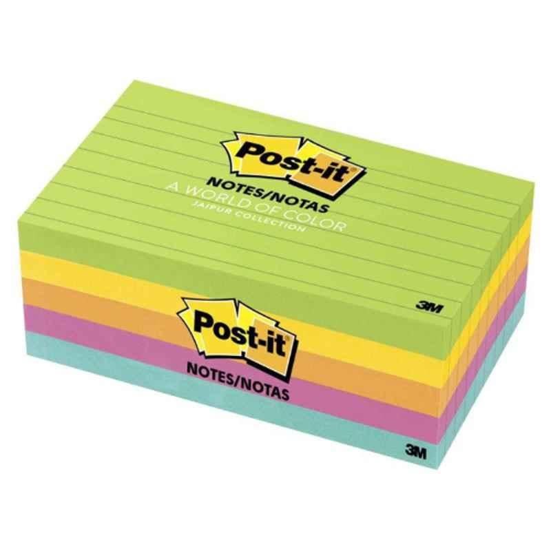 3M Post-it 635-5AU 3x5 inch Ultra Colors Lined Note Pad