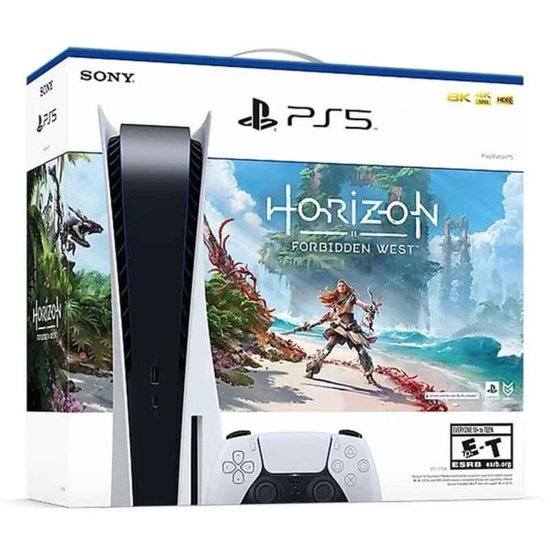 Sony PlayStation 5 PS5 White Gaming Console CD Version & Horizon Forbidden West Bundle Set
