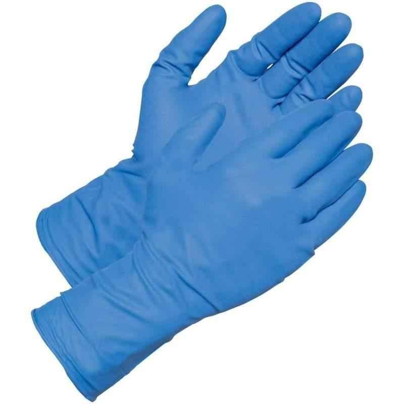 Gripwell Nitrile Chemical Resistant Hand Gloves Blue (Pack of 10)