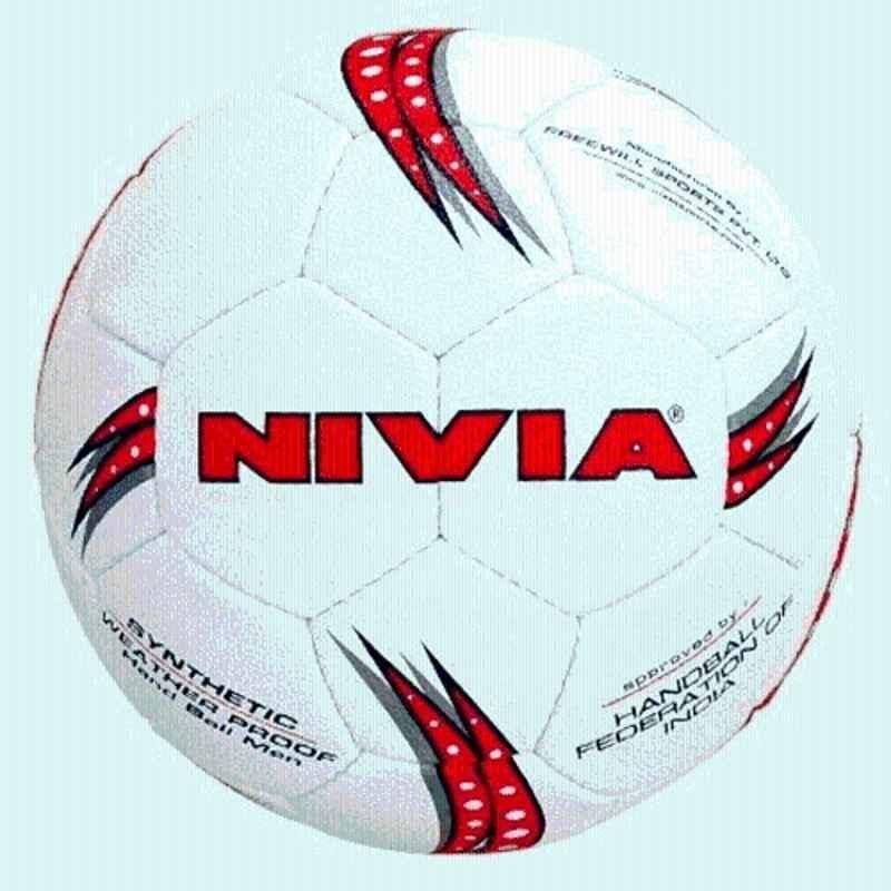 Nivia White & Red Handball for Men's