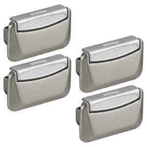 Plantex 3 inch Zinc Satin White & Chrome Drawer Kadi for Home & Office, APS-DTK-295 (Pack of 4)