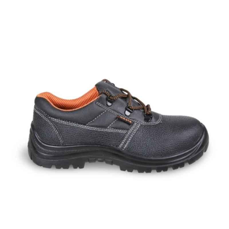 Beta Basic 7241BK Leather Steel Toe Black Safety Shoes, 072411237, Size: 4.5