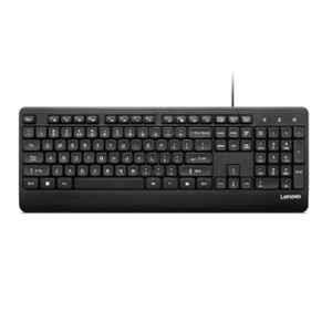 Lenovo 110 104 Keys Plastic Black USB-A Wired Multimedia Keyboard, GY41U02460