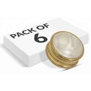 Plantex Knobs for Drawers/Drawer Knobs/Round Knob for Cabinets/Pull-Push Knob for Kitchen/Bedroom Drawer (Pack of 6) Gold