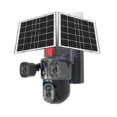 Cybernautt X10U 4MP+4MP+4MP Triple Lens Full HD Battery Powered 4G Solar Sim Camera with Human Detection Motion Detection 2 Way Audio Alarm & Support 128GB SD