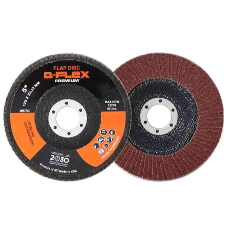 Q-Flex 125x22.23mm A80 T27 Aluminium Flap Disc for Metal, COB