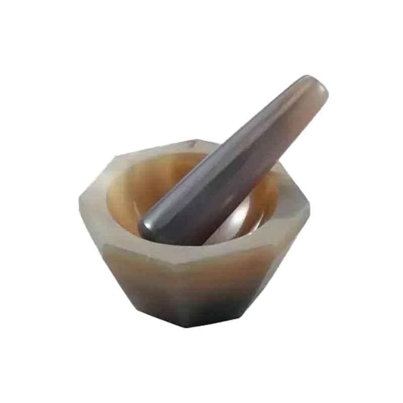 Lab Plus Agate Mortar, Size: 70x90x30 mm, LP-3362