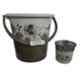Joyo 2 Pcs 20L Plastic Grey Round Bucket & 1500ml Matching Mug Set