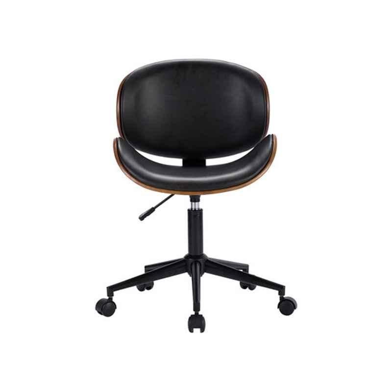 Homebox 51.5x57.5x91cm MDF Black & Brown Indiana Bentwood Office Chair, 162043343