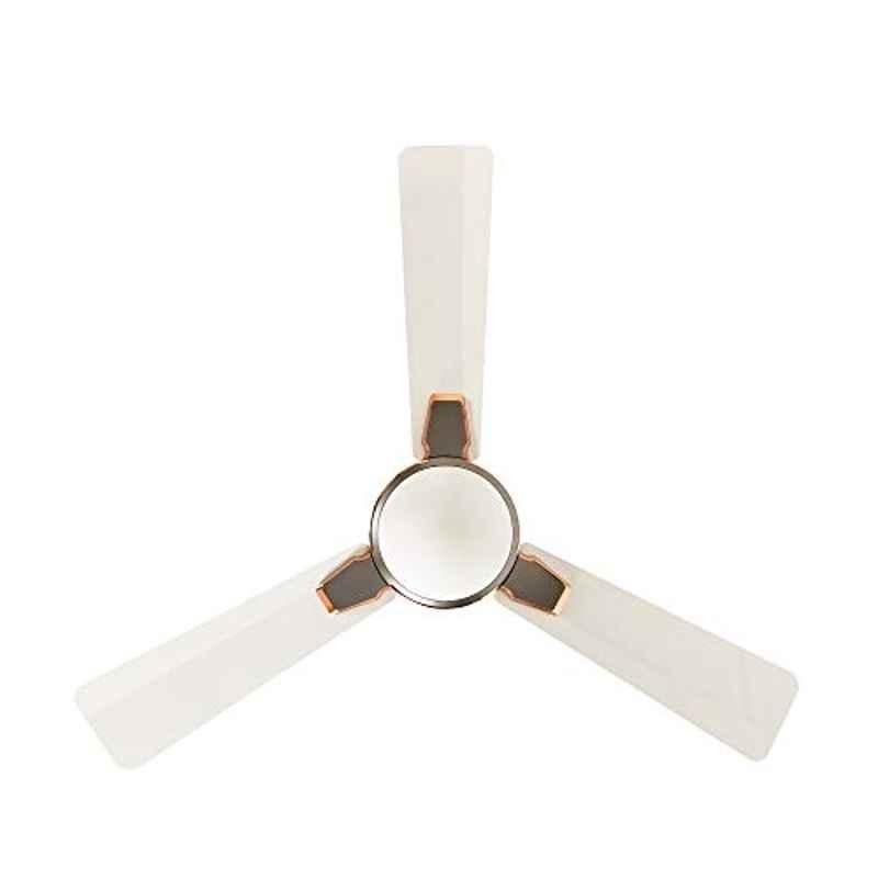 Crompton Aura Prime 48 inch 74W Aluminium Pearl White Gold Anti-Dust Ceiling Fan with 5 Years Warranty, CR1200MMSUJ, Sweep: 1200 mm