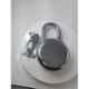 Onmax 63mm Steel Round Silver Finish Padlock with 3 Pcs Keys for Door, Gate & Shutter (Pack of 5)