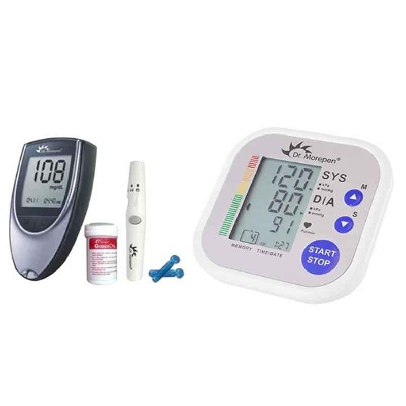 Dr. Morepen BP-02 Blood Pressure Monitor & BG-03 Gluco One Monitor Kit with 50 Test Strips Combo