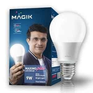 Magik Maximo Plus 9W 6500K E27 Cool White LED Bulb, LUMAP009C4127