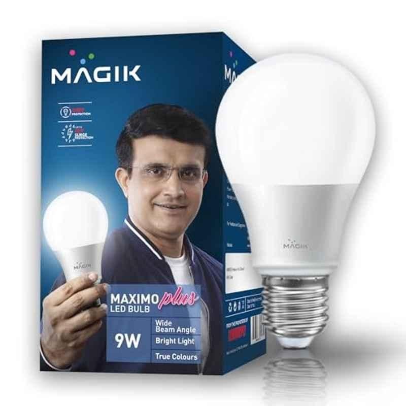 Magik Maximo Plus 9W 6500K E27 Cool White LED Bulb, LUMAP009C4127
