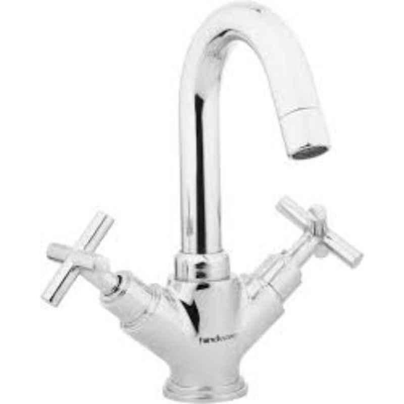Hindware Axxis Chrome Brass Center Hole Basin Mixer, F120009