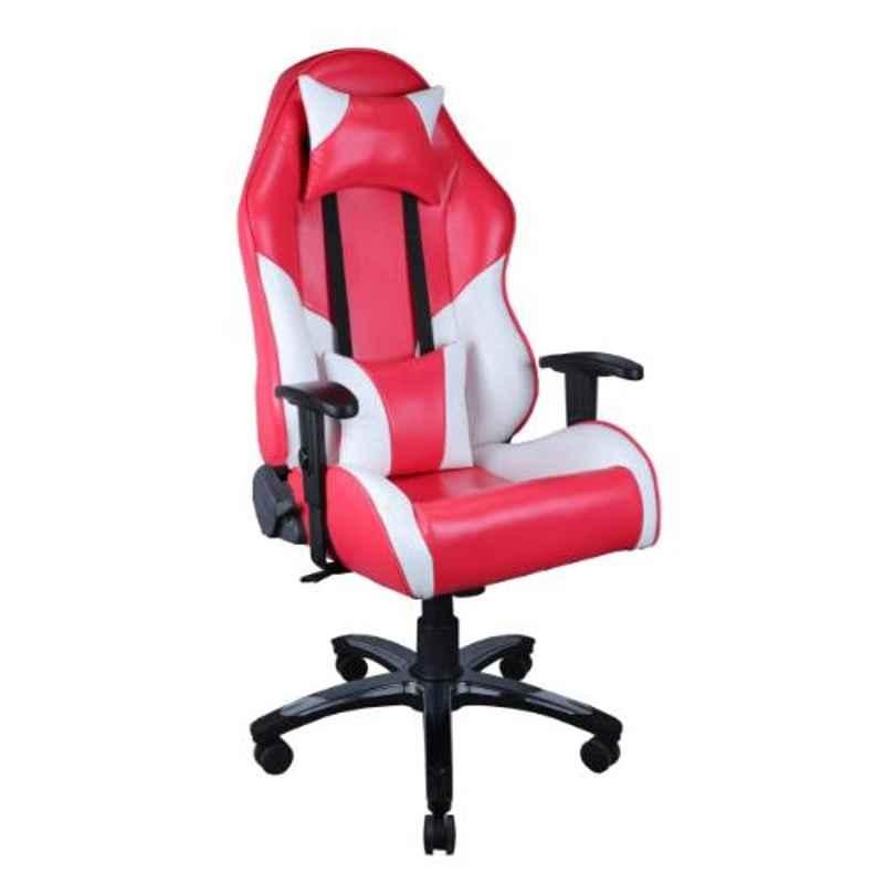 Sunview PU Leather Pink & White Gaming Chair with Neck & Back Comfort