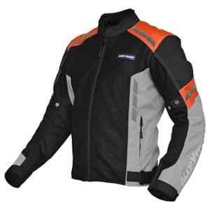 AllExtreme Turbo Polyester Orange Bike Riding Jacket, Size: XL