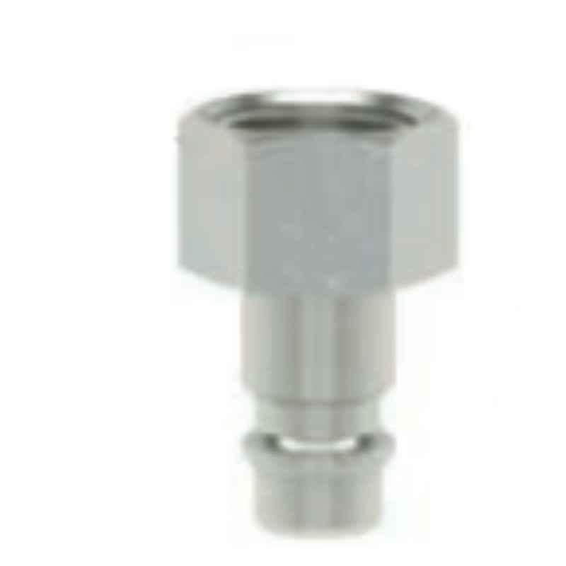 Ludecke ESI38NIS G 3/8 Single Shut-off Parallel Female Thread Quick Connect Coupling with Plug
