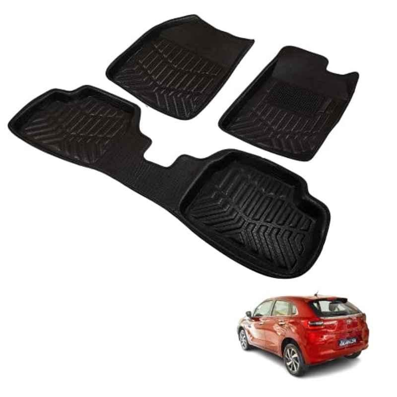 Kozdiko 3D Black Car Foot Mat Set for Toyota Glanza 2022-Present, dshbdhb269