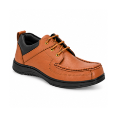 ArmaDuro AD1034 Leather Steel Toe Tan Work Safety Shoes, Size: 8