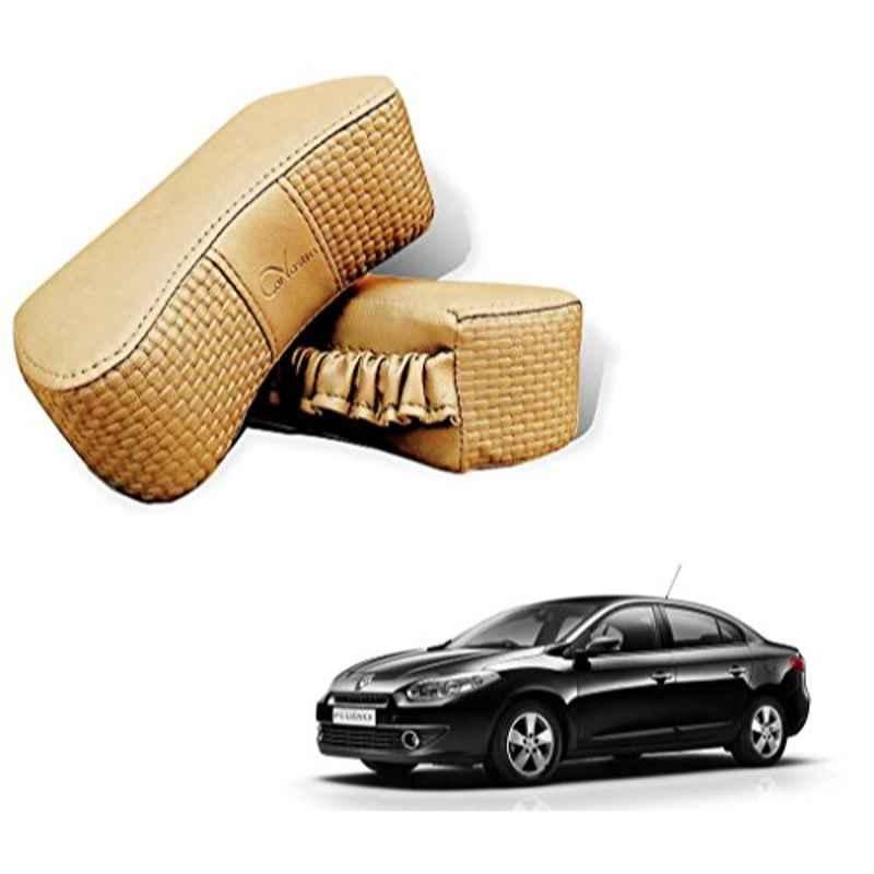 Kozdiko 2 Pcs Memory Foam Beige Neck Rest Cushion Pillow Set for Renault Fluence, Koz-5147