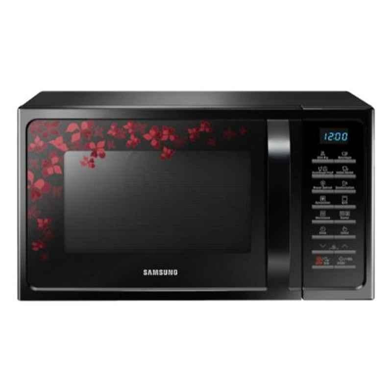 Samsung 28L 1400W Black Sanganeri Pattern Convection Microwave Oven, MC28H5025VB