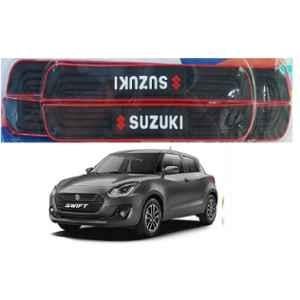 SureStrive 4 Pcs PVC & Rubber Black Car Door Sill Plate Set for Maruti Suzuki New Suzuki All Model