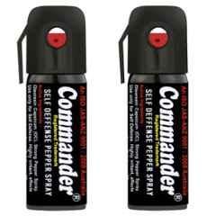 Commander 55ml Black Self Defense Pepper Spray, P201 (Pack of 2)