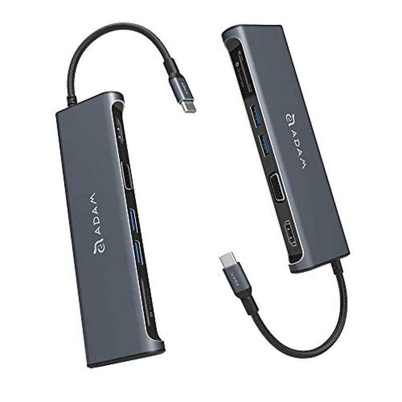 Adam Elements CASA A03 5 Port USB-C Hub with VGA & HDMI Hubs, AAPADHUBA03GY