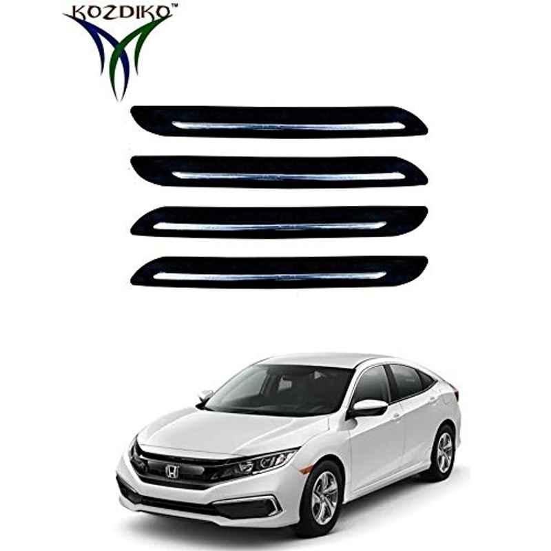 Kozdiko 4 Pcs Single Chrome Bumper Protector Set for Chevrolet Optra
