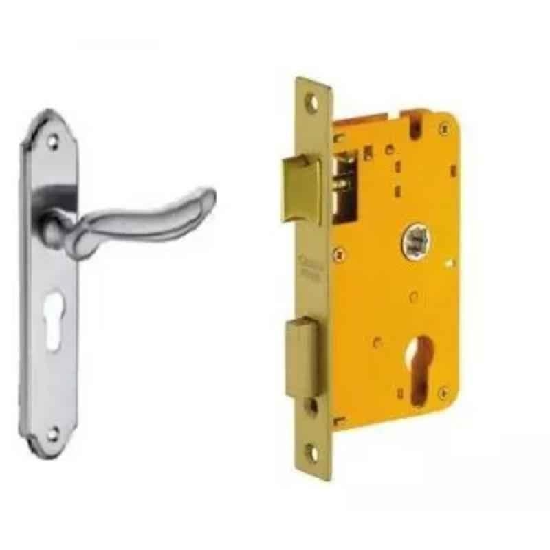 Dorset HL Series Monarch 8 inch Stainless Steel Gold Finish Door Handle Lock Set with Mortise Latch (Pack of 3)